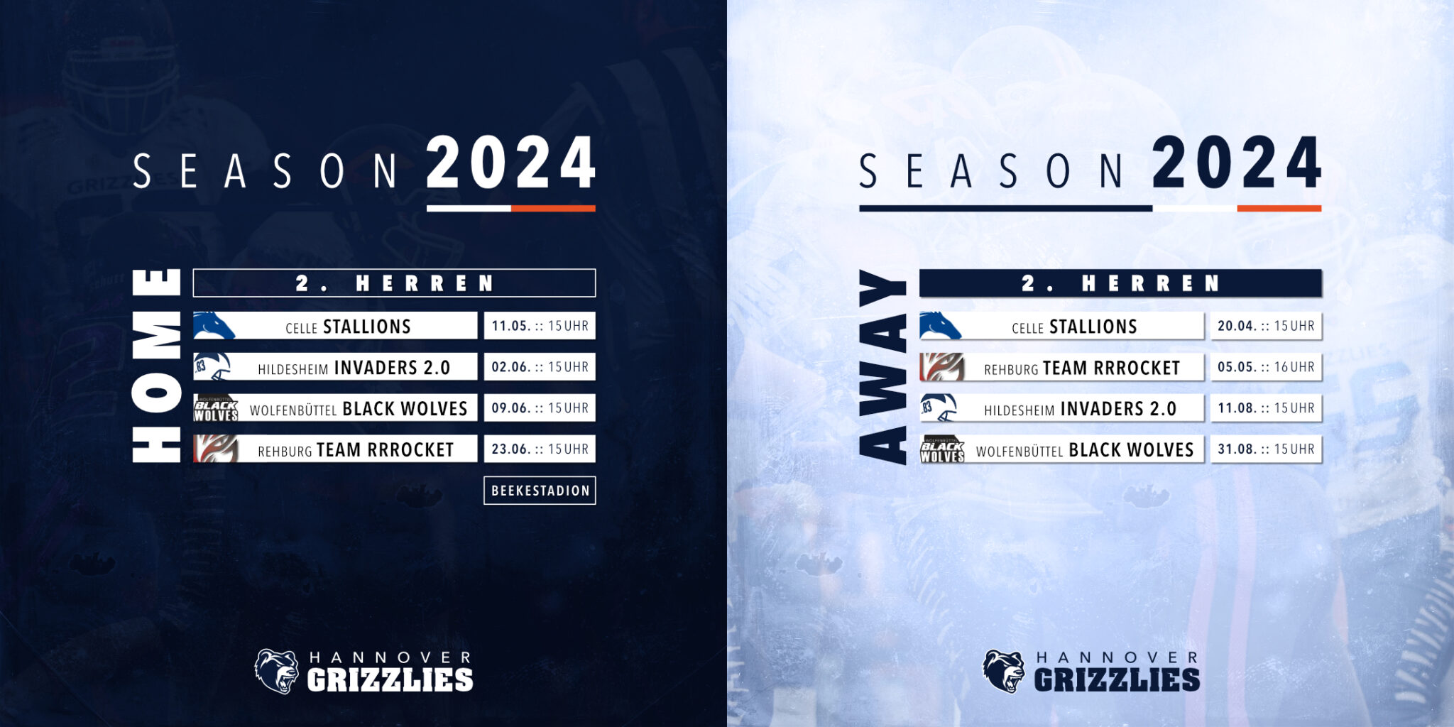 Hannover Grizzlies II Spielplan