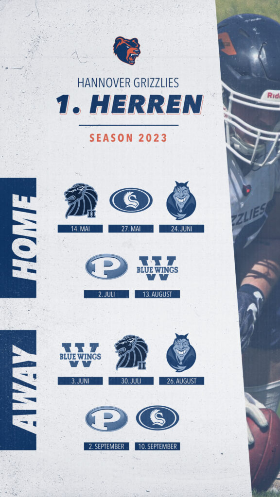 Hannover Grizzlies Spielplan 2023 Story-Format