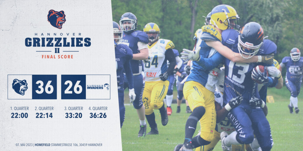 Hannover Grizzlies 2 vs Hildesheim Invaders 2, 36:26